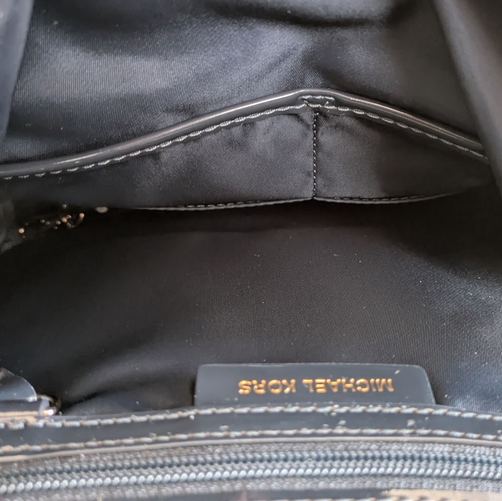 Michael Kors Rhea Navy & Gold Backpack - Picture 9 of 10